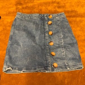Free People Jean Skirt. Size 8 (runs small)